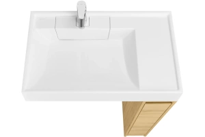 Тумба с раковиной Aquaton Лондри 20 светлое дерево - 2