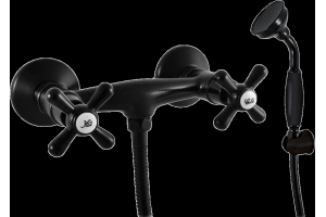 Смеситель для душа Rav Slezak Morava retro черный матовый