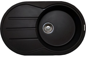 Мойка кухонная Lava E2 чёрный металлик