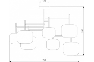 Люстра на штанге Eurosvet Jar 70128/7 золото - 3
