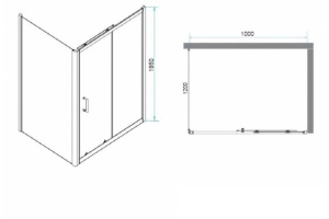 Душевой уголок RGW Passage PA-74B 100x120 профиль черный стекло прозрачное - 3