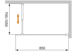 Душевая перегородка Cezares Liberta-L-1-85-C-Cr - 3
