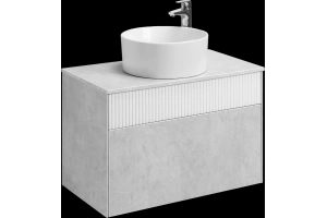 Комплект мебели Aquaton Марбл 80 белый-серый - 2