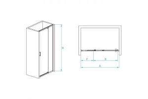 Душевая дверь Rgw Passage 110x195 профиль хром стекло прозрачное - 2