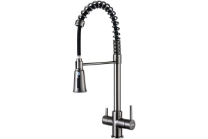 Смеситель для кухни Gappo оружейная сталь