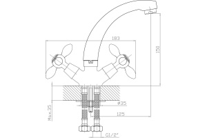 Смеситель Agger Retro A1901100 для раковины - 3