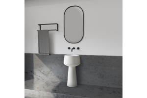 Раковина отдельностоящая ABBER Stein AS2508 белая матовая - 2