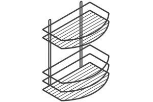Полка DIWO Смоленск П16076 черный муар