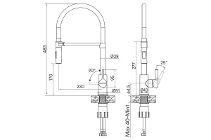 Смеситель для кухни Paulmark Halt светлое брашированное золото - 2