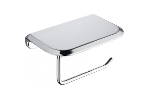 Держатель туалетной бумаги с полкой Abber Nord хром