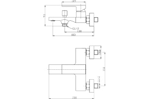 Смеситель BelBagno Romano ROM-VAS-CRM для ванны с душем - 2