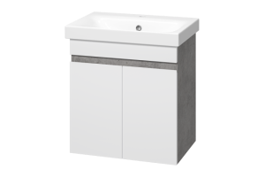 Тумба с раковиной Misty Ронда 50 бело-серая