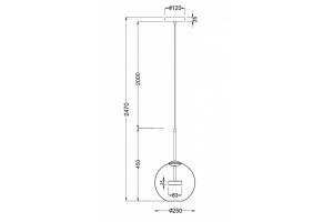 Подвесной светодиодный светильник Maytoni Cometa MOD055PL-L12G3K - 3