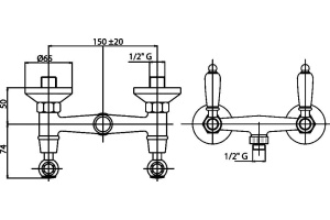 Смеситель для душа Cezares Diamond золото (DIAMOND-D-03/24-Sw) - 2