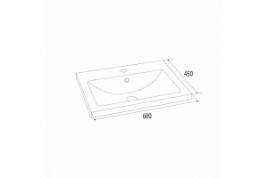 Тумба с раковиной IDDIS Mirro 60 подвесная белая/под дерево (MIR60W0i95K) - 3