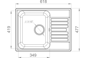 Мойка кухонная GranFest Quarz Z13 песок - 3