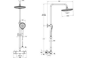 Душевая стойка VitrA AquaHeat  матовый черный - 3