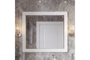 Зеркало STWORKI Хадстен 100 белое, прямоугольное, в классическом стиле