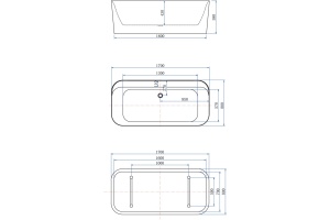 Акриловая ванна Allen Brau Infinity 2 170x78, белая - 2