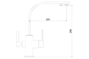 Смеситель Zorg Sanitary ZR 332 YF черный металлик, для кухонной мойки - 2