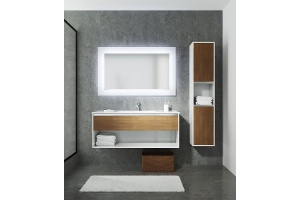 Комплект мебели Sanvit Контур 120 белый глянец - светлое дерево