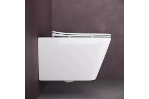 Комплект подвесного унитаза с инсталляцией Ceramica Nova Metric с кнопкой Flat хром - 3