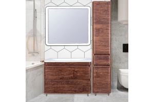 Зеркало Style Line Атлантика 100 с подсветкой и часами - 2