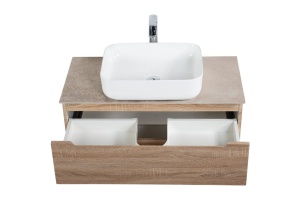 Тумба со столешницей и раковиной BelBagno Etna 100 светлое дерево - 3