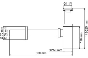Сифон для раковины Wasserkraft A096 - 2