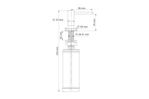 NEW K-75993 Встраиваемый дозатор для мыла - 2