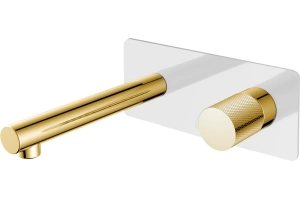 Смеситель для раковины Boheme Stick white, touch gold (125-WG.2)