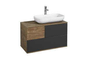 Тумба под раковину Aquaton Терра 85 светлое дерево-серый