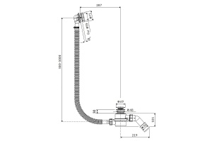 Слив-перелив Excellent Moli хром - 2