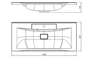 Мебельная раковина Opadiris Прима 100 белая - 2