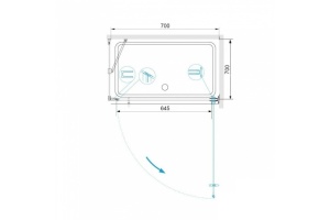 Душевой уголок RGW Hotel HO-045 70х70 профиль хром стекло прозрачное - 3