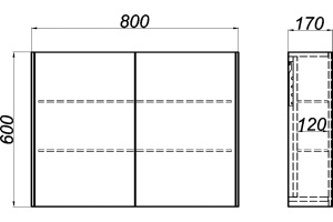 Корпус Зеркало-шкаф Aqwella 5 stars Mobi 80 - 2