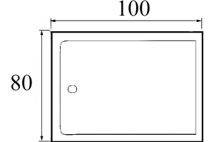 Поддон душевой прямоугольный River Wemor 100/80/14 S (10000001902) - 2