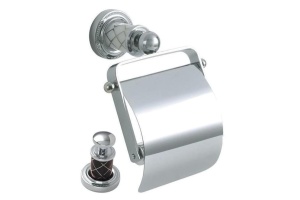 Держатель для туалетной бумаги Boheme Murano хром с коричневым