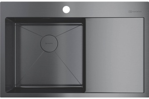 Мойка кухонная Omoikiri Akisame 78 L, вороненая сталь