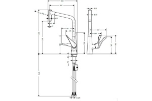 Смеситель Hansgrohe Metris 14820800 для кухонной мойки - 3