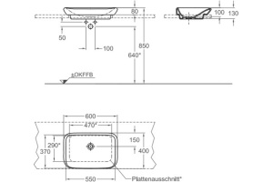 245460600 Geberit myDay Раковина встраиваемая на столешницу 600 мм - 2