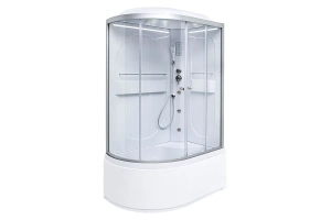 Душевая кабина Deto L 120х80 с гидромассажем, хром (L620RLED+GM)