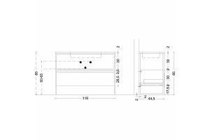 Тумба Armadi Art Loft 120 подвесная черный - 3