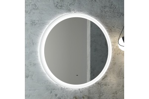 Зеркало круглое STWORKI Гриндстед 80 белое, с подсветкой