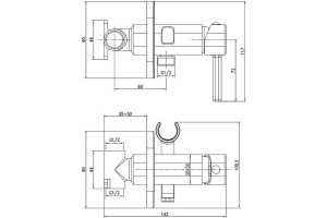Гигиенический душ Iddis Spring со смесителем 004SBS0i08 - 2