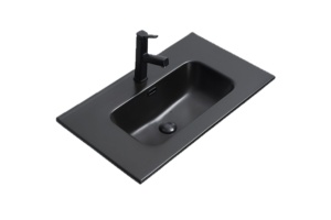 Раковина встраиваемая CeramaLux N 101.3 см черный матовый (9100MMB)
