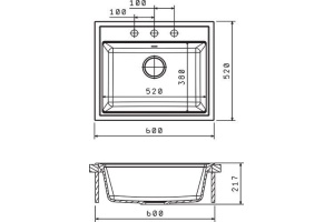 Мойка кухонная Florentina Липси 600 мокко - 2