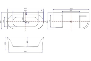Акриловая ванна Allen Brau Priority 1 170x80, белая - 2
