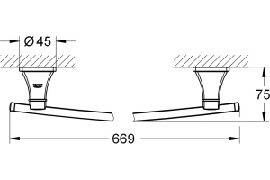 Полотенцедержатель Grohe Grandera 40629000 60 см - 2