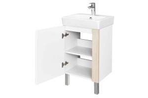 Тумба с раковиной Aquaton Кантри 50 белый-светлое дерево - 3